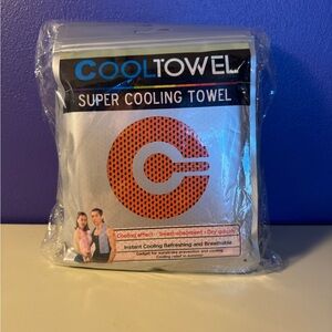 COOLTOWEL Super Cooling Towel - Silver with Orange Logo